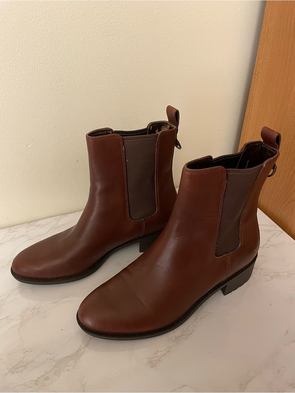 Cole Haan Brown Leather Chelsea Ankle Boots